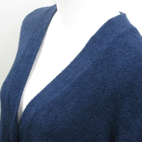 Lands' End Navy Blue Soft Button Front Tunic Cardigan Size Large - Picture 4 of 7
